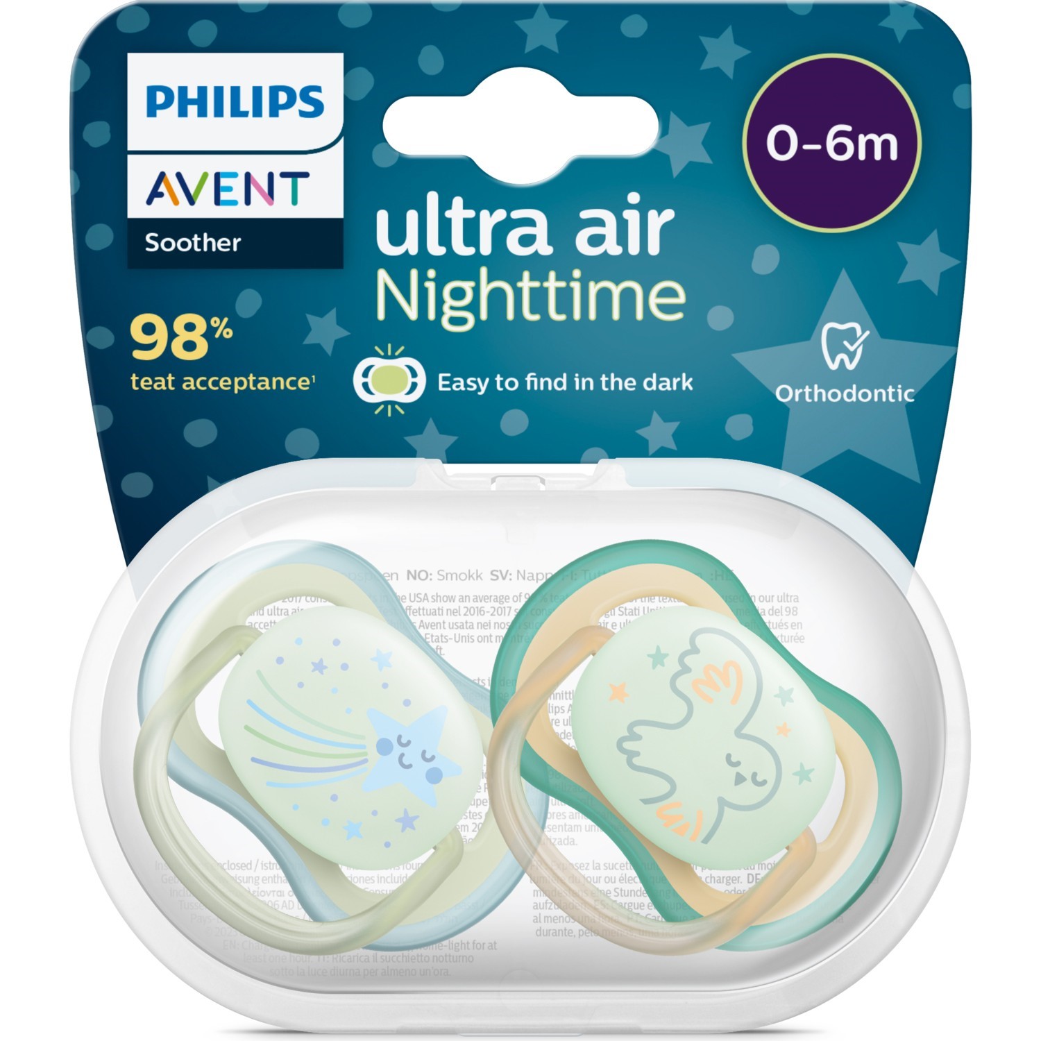 Philips Avent SCF376/18 Ultra Air Gece 2'li Emzik 0-6 Ay Erkek 