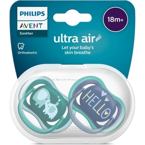 Philips Avent SCF349/18 Ultra Air 2'li Silikon Emzik 18+ Ay Erkek 