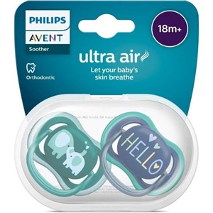 Philips Avent SCF349/18 Ultra Air 2'li Silikon Emzik 18+ Ay Erkek