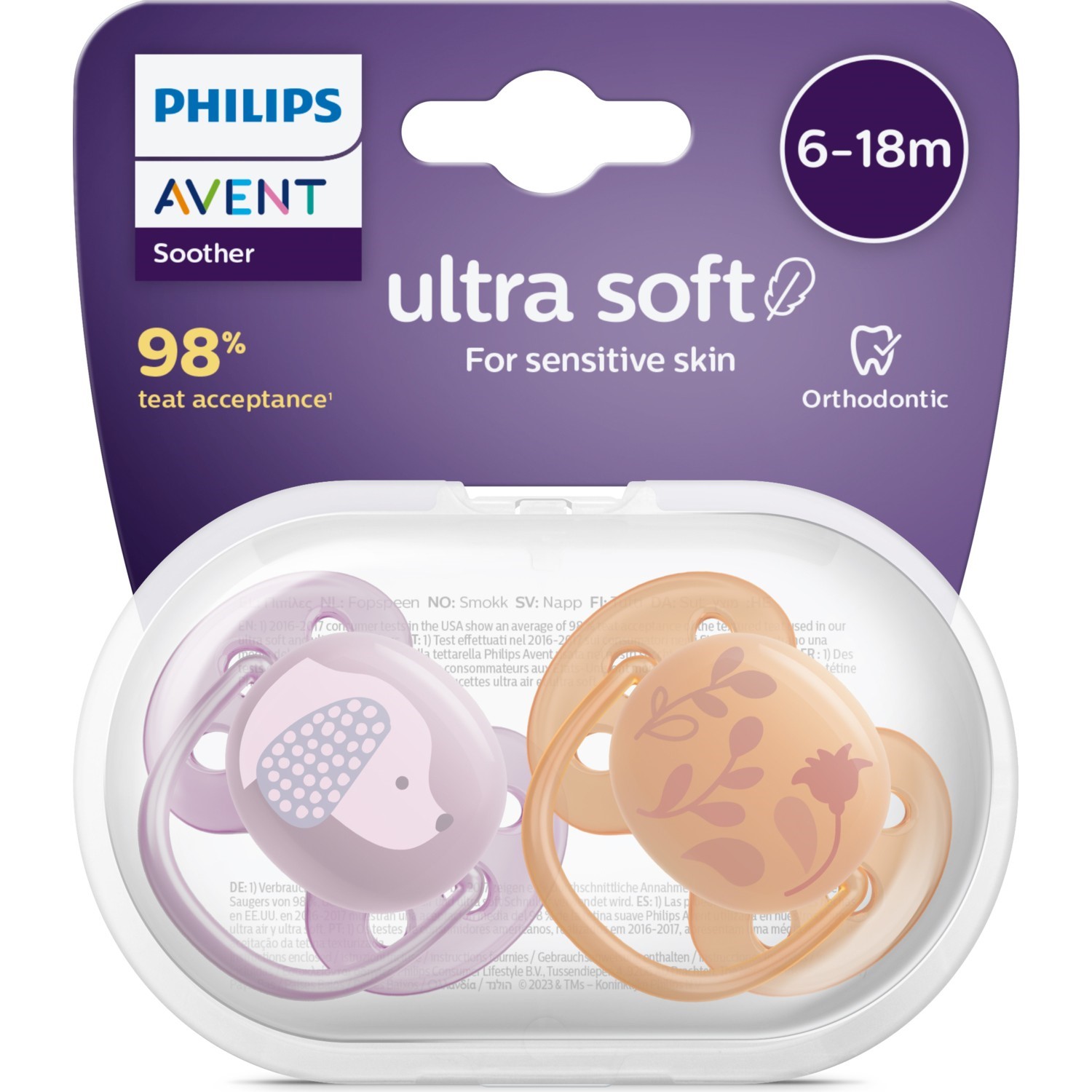 Philips Avent SCF091/18 Ultra Yumuşak Emzik 6-18 Ay 2li  Kız 