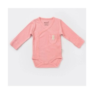 Bibaby Organic Soft Modal Eldivenli Kruvaze Body Pembe