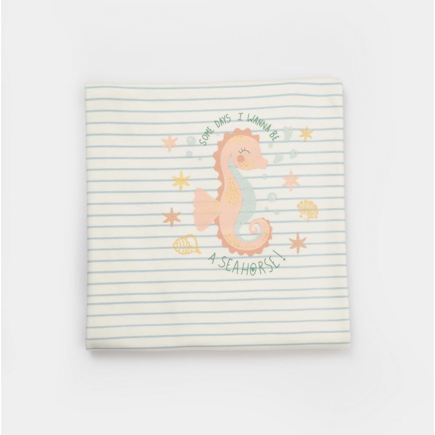 Bibaby Biorganik Save The Seahorse Battaniye Bej-Mint