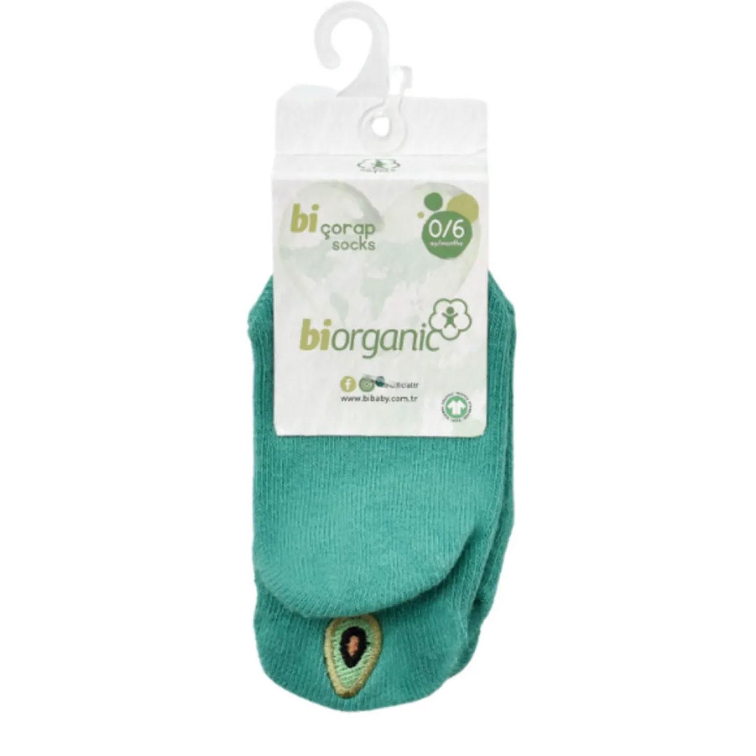 Bibaby Biorganik Cute Sneakers Çorap Mint