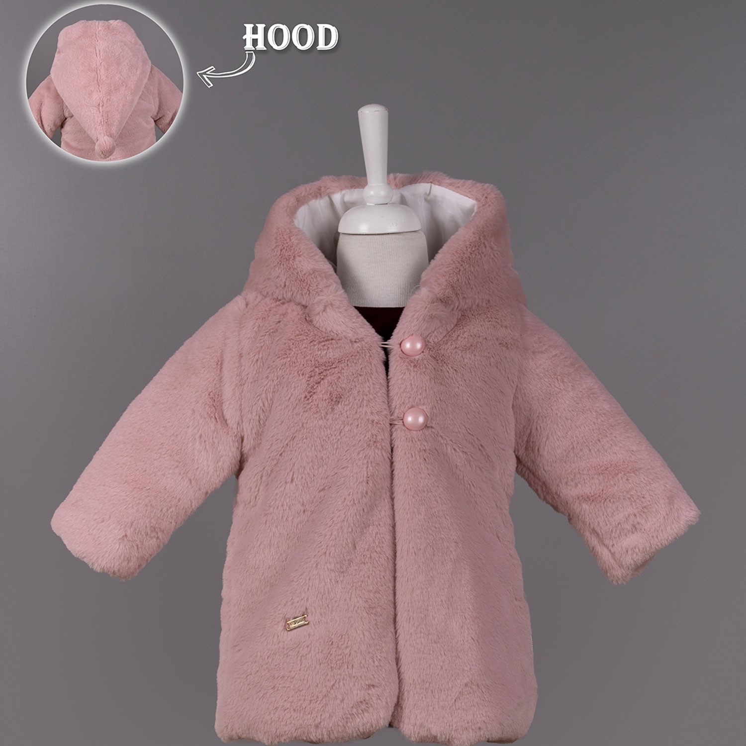 Babydola Peluş Mont Pembe