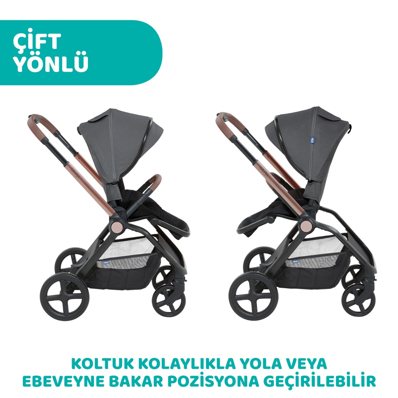 Chicco Mysa Bebek Arabası Black Satın