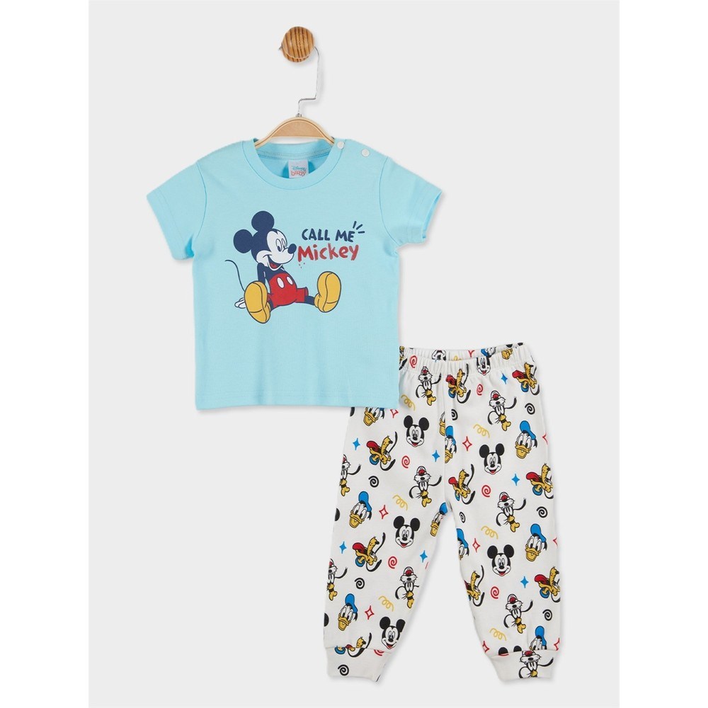 Çimpa Mickey Bebe Pijama Takımı Mavi