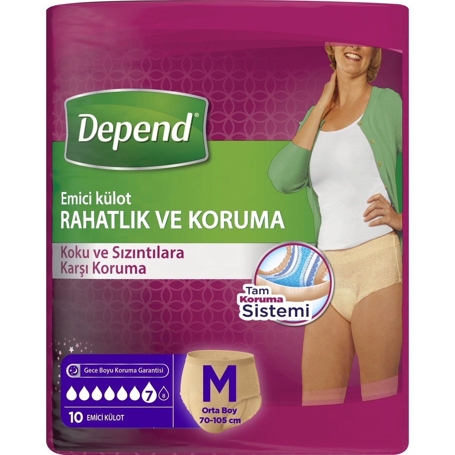 Depend Emici Külot Medium 10lu 