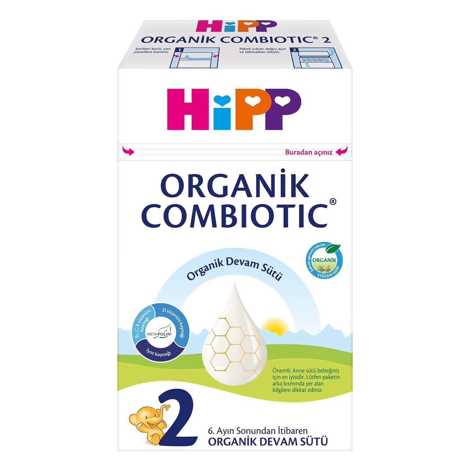 Hipp 2 Organic Combiotic Devam Sütü 600 gr 