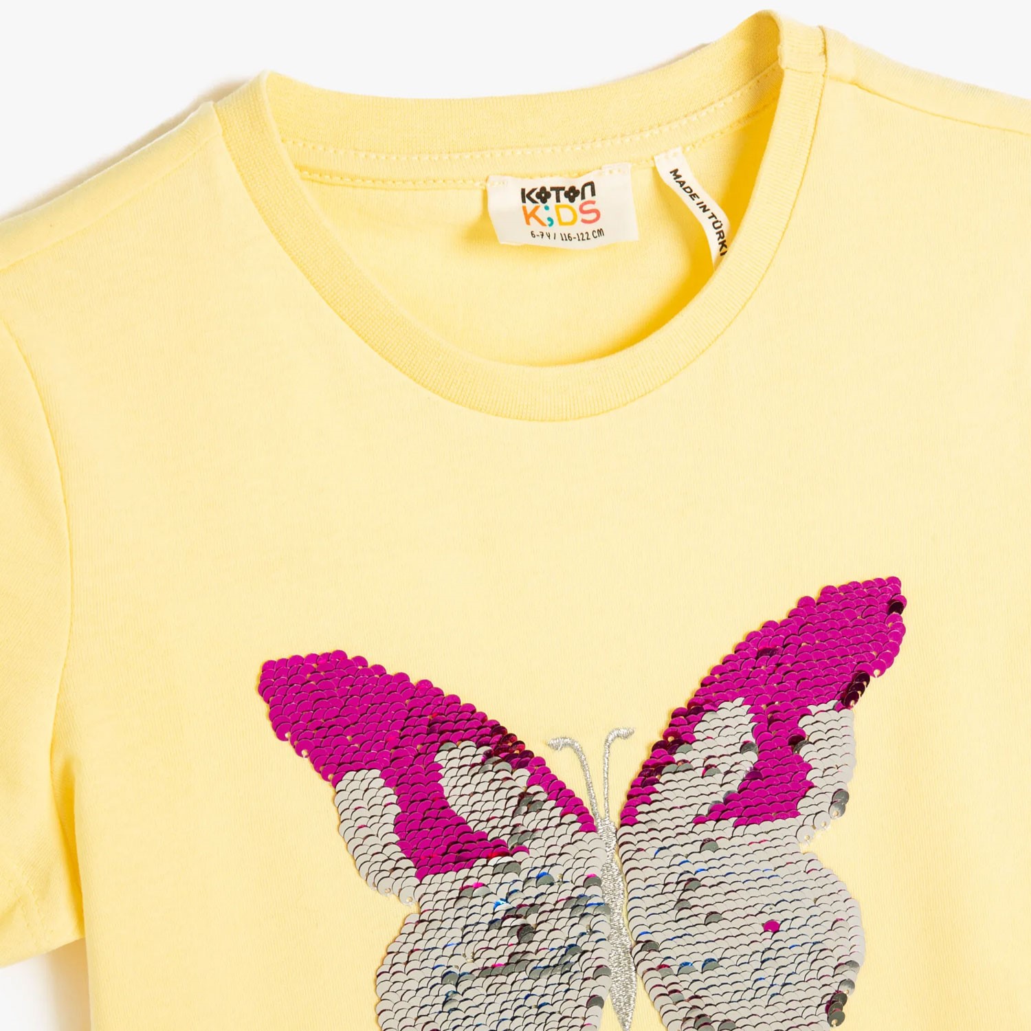Koton Kids Kelebekli T-Shirt Sarı