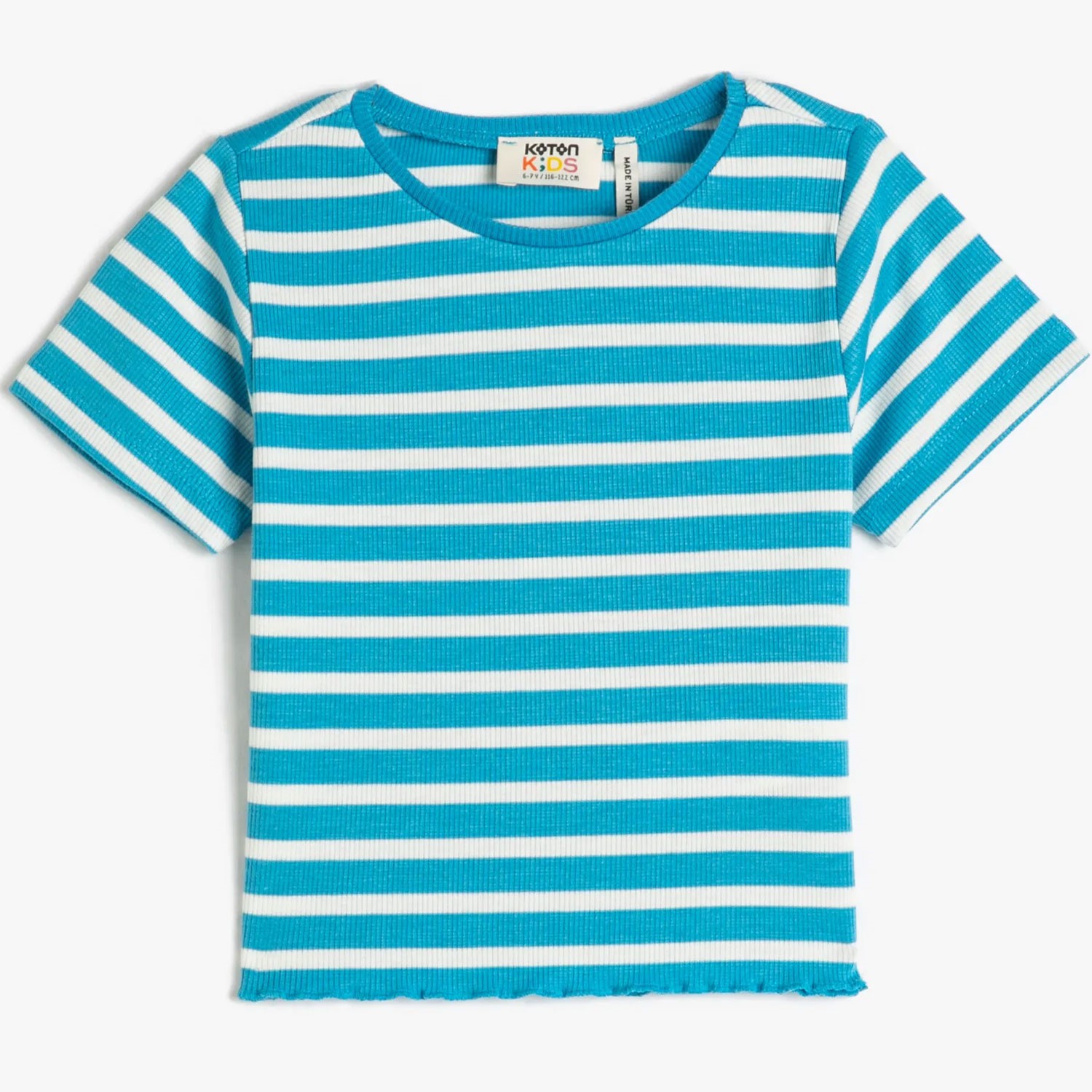 Koton Kids Çizgili T-Shirt Mavi