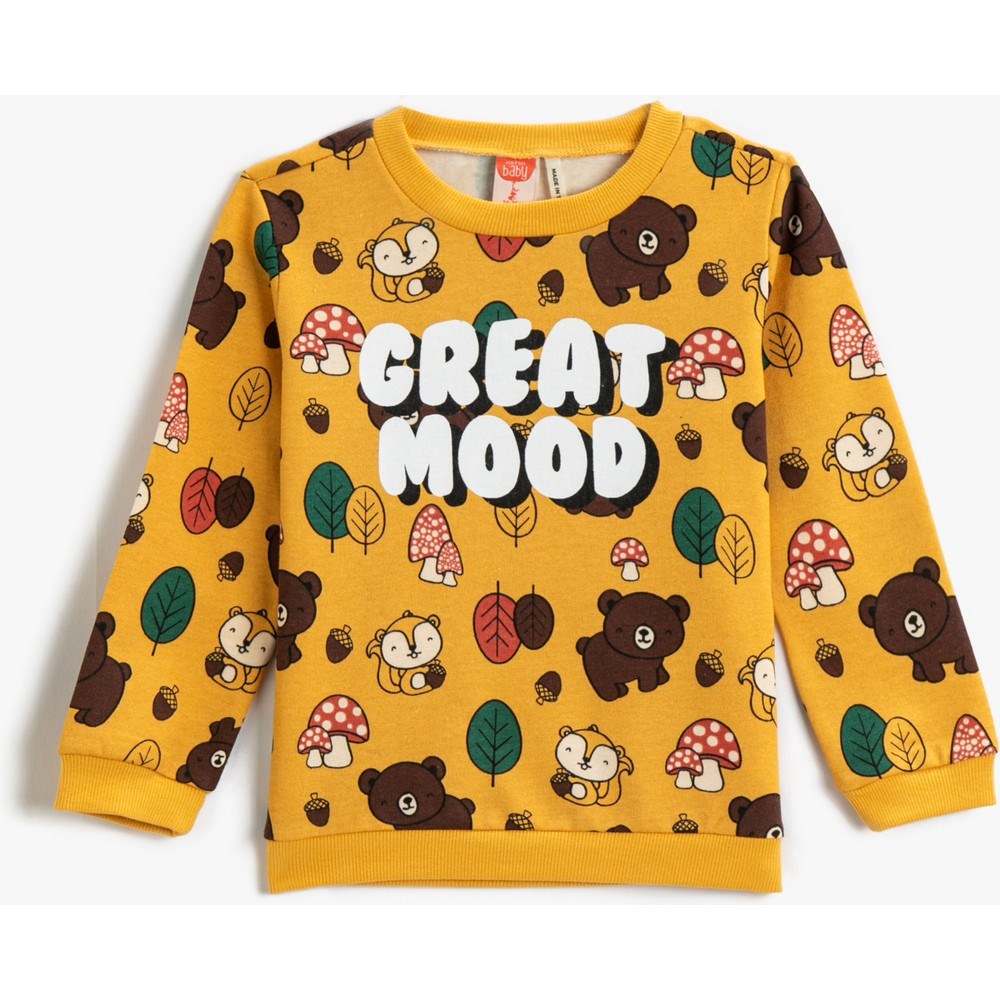 Koton Kids Crea Mood Sweatshirt Hardal