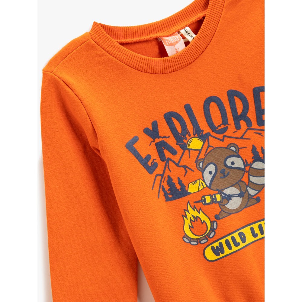 Koton Kids Explore Sweatshirt Turuncu
