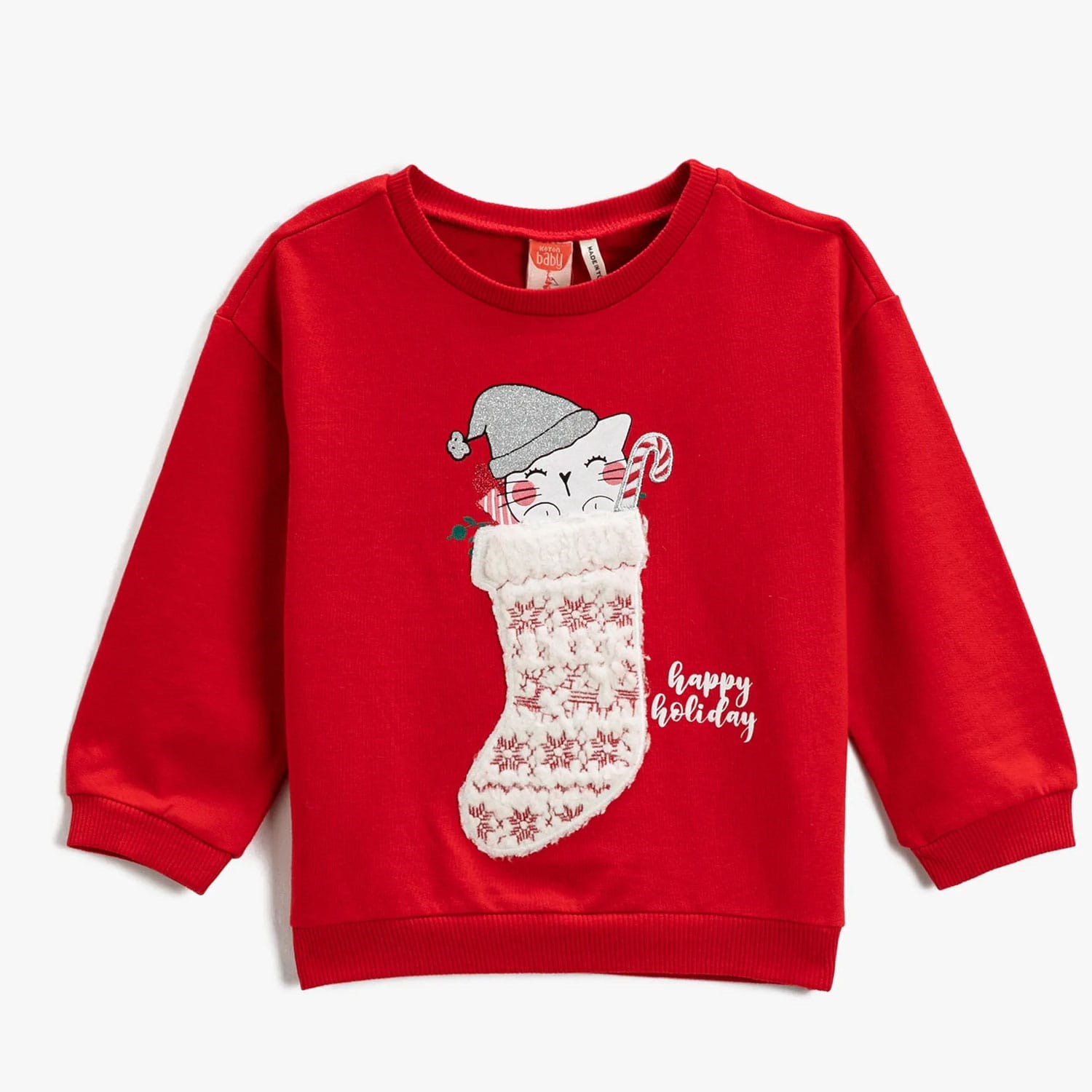 Koton Kids Happy Holiday Sweatshirt Kırmızı