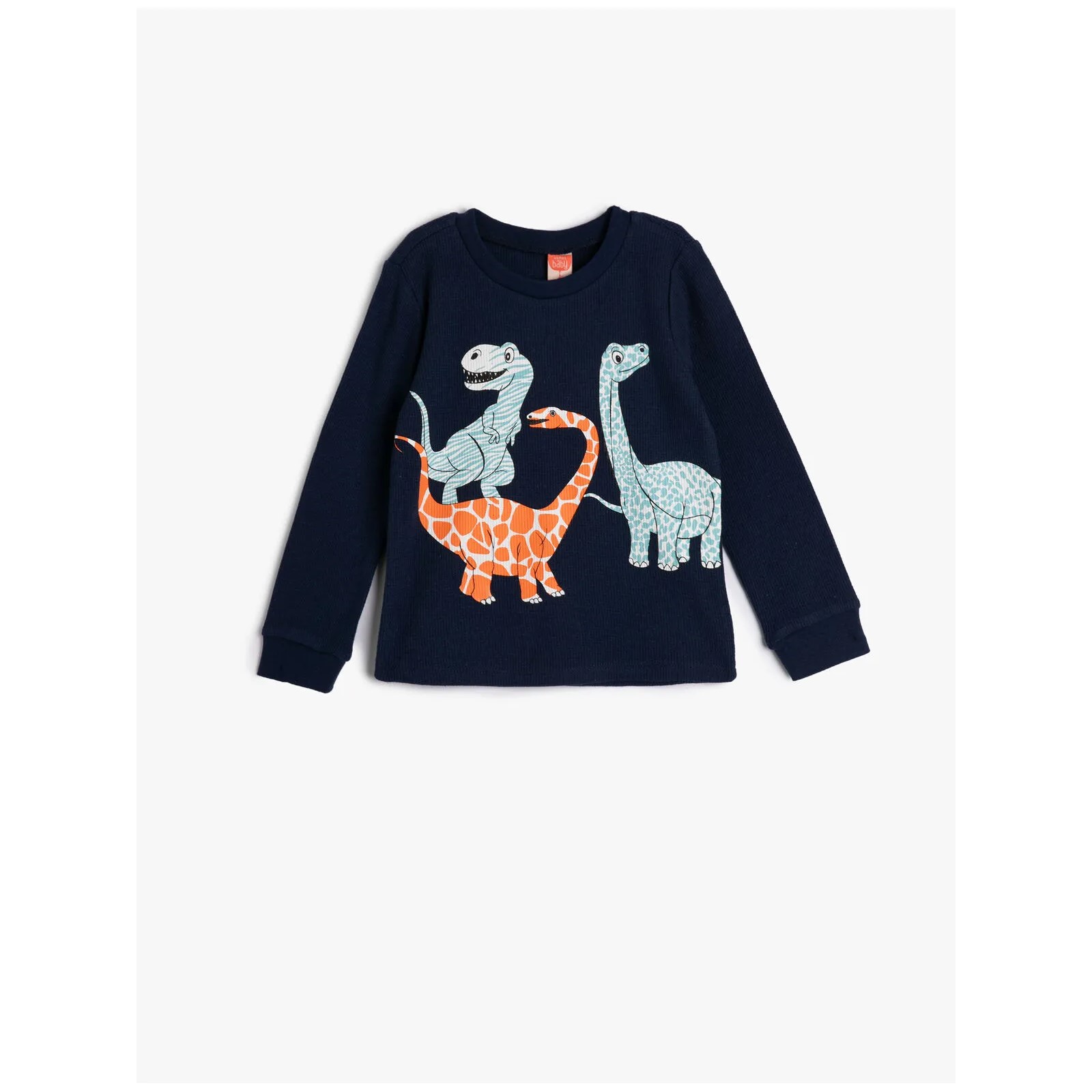 Koton Kids Dinazor Baskılı Sweatshirt Lacivert