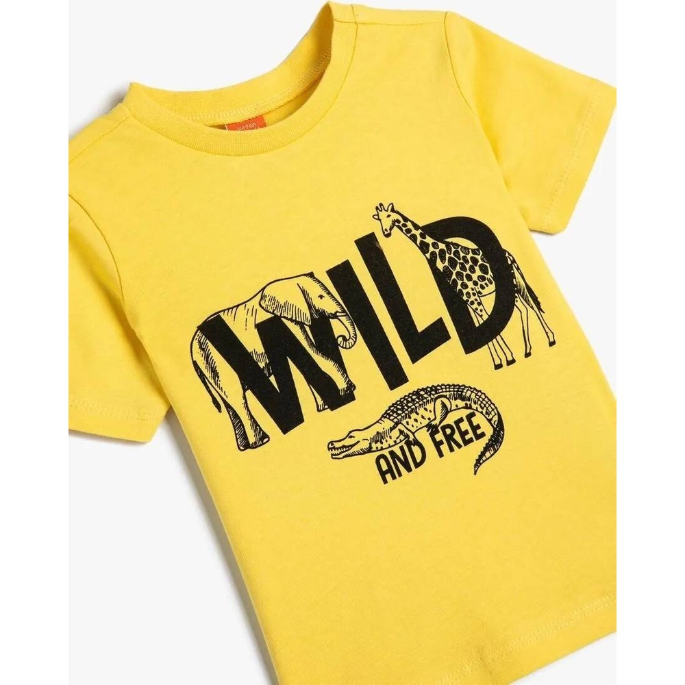 Koton Kids Wild Tshirt Sarı