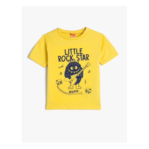 Koton Kids Little Rock Star Tshirt Sarı