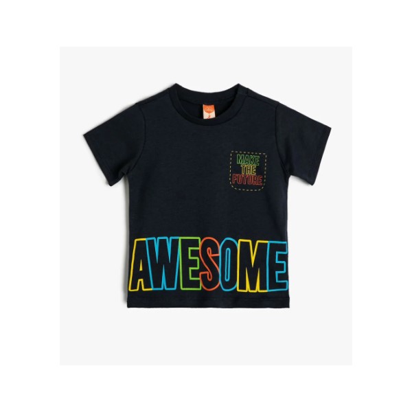 Koton Kids Awesome T-Shirt Lacivert