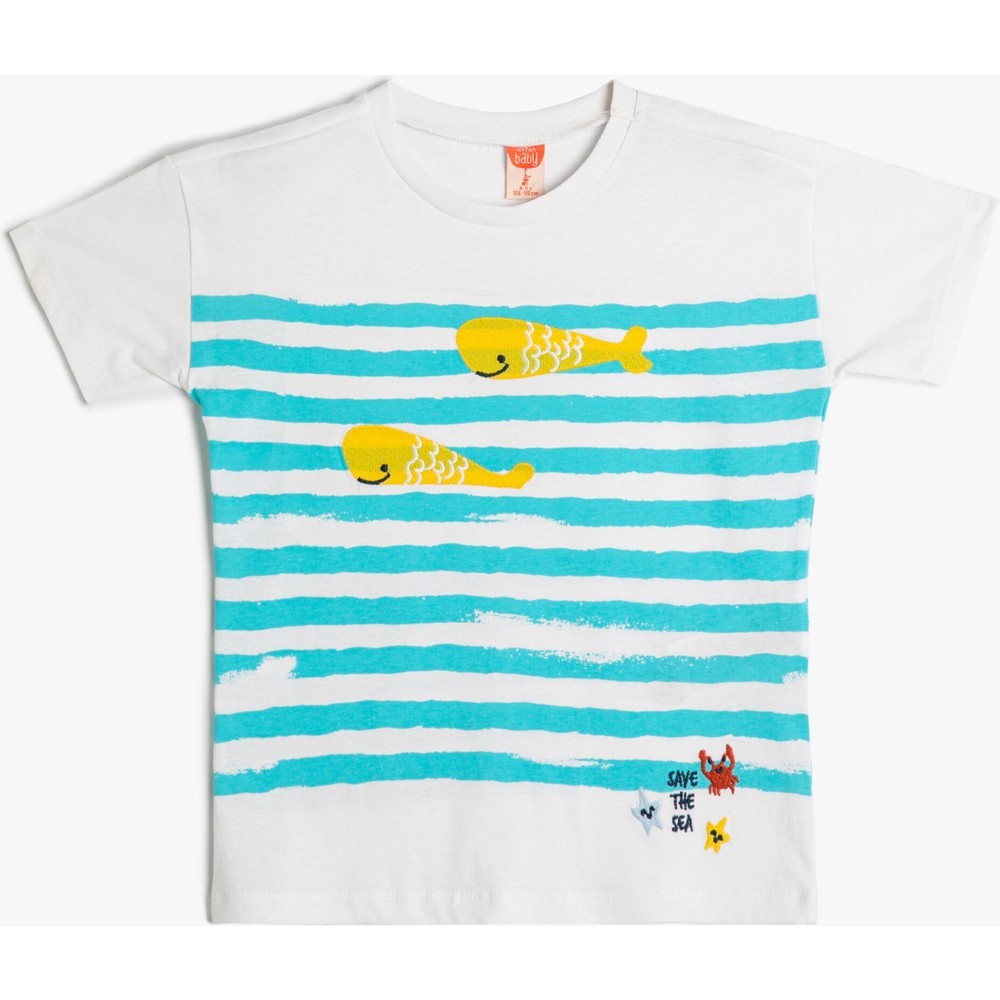 Koton Kids Save The Sea TShirt Ekru