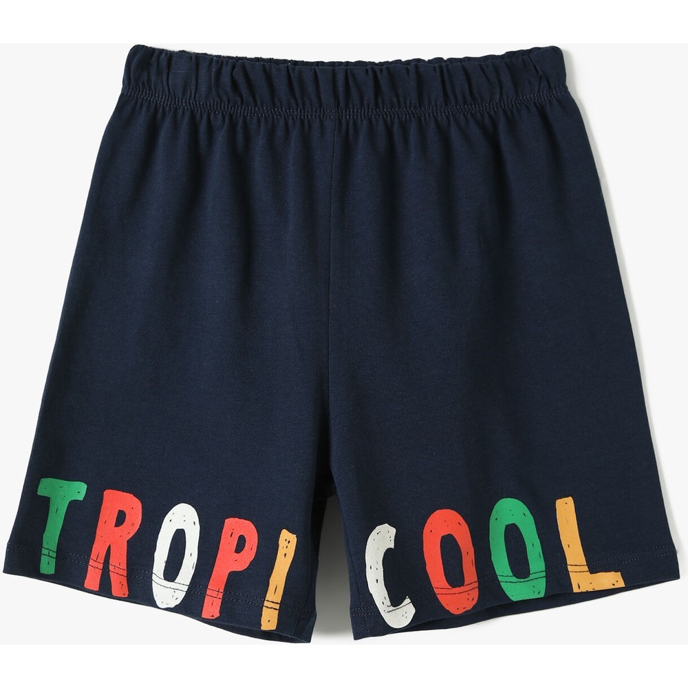 Koton Kids Cool Tropi Şort Lacivert