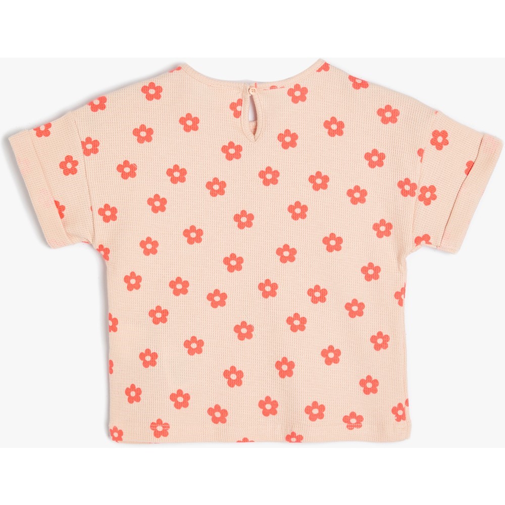 Koton Kids Çiçekli T-Shirt Pembe