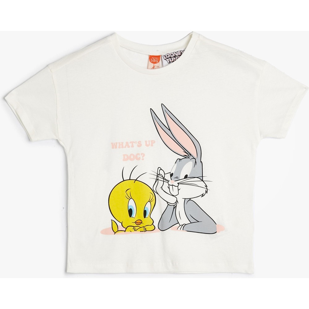 Koton Kids Bugs Bunny T-Shirt Beyaz