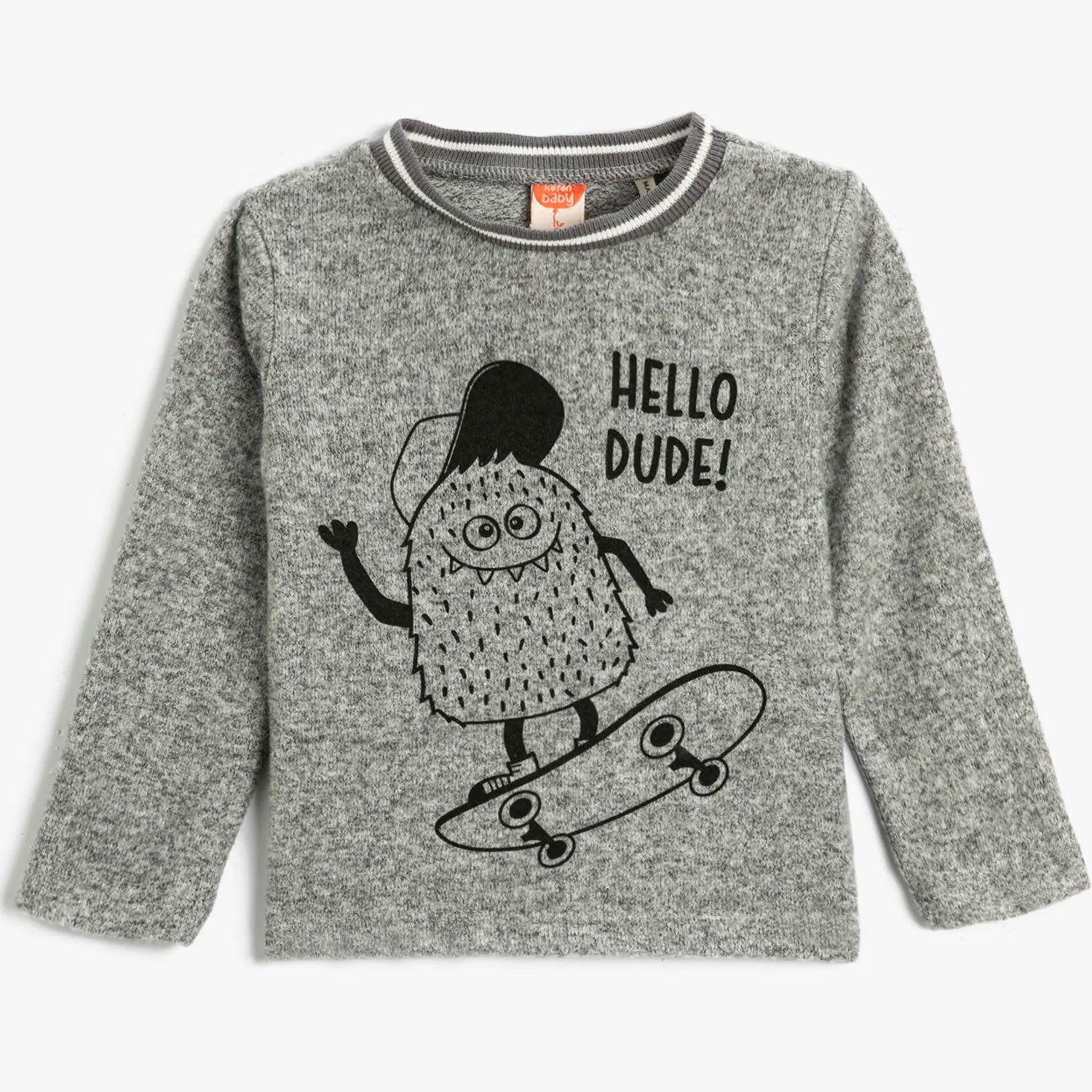 Koton Kids Hello Sweatshirt Gri