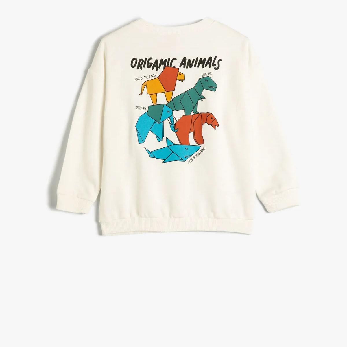 Koton Kids Origamic Animals Sweatshirt Ekru