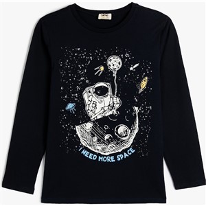 Koton Kids Space Sweatshirt Lacivert