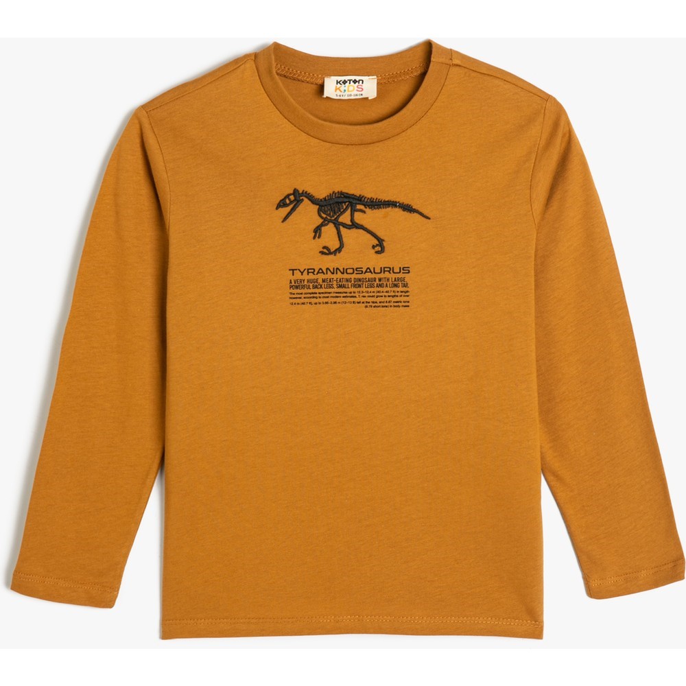 Koton Kids Dinazor Sweatshirt Camel