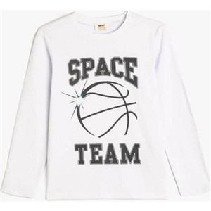 Koton Kids Space Team Sweatsirt Beyaz