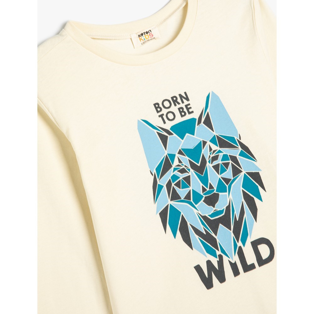 Koton Kids Wild Swearshirt Bej