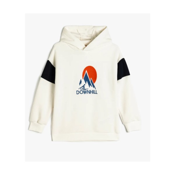 Koton Kids Downhill Sweatshirt Ekru