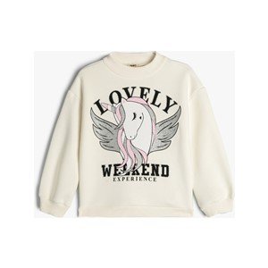 Koton Kids Unicorn Sweatshirt Ekru