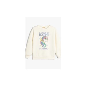 Koton Kids Always Happy Sweatshirt Ekru