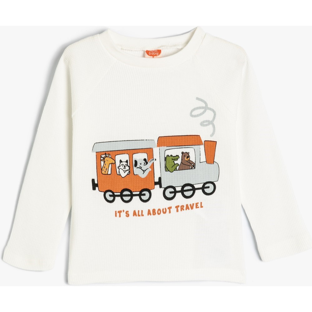 Koton Kids Tren Sweatshirt Beyaz