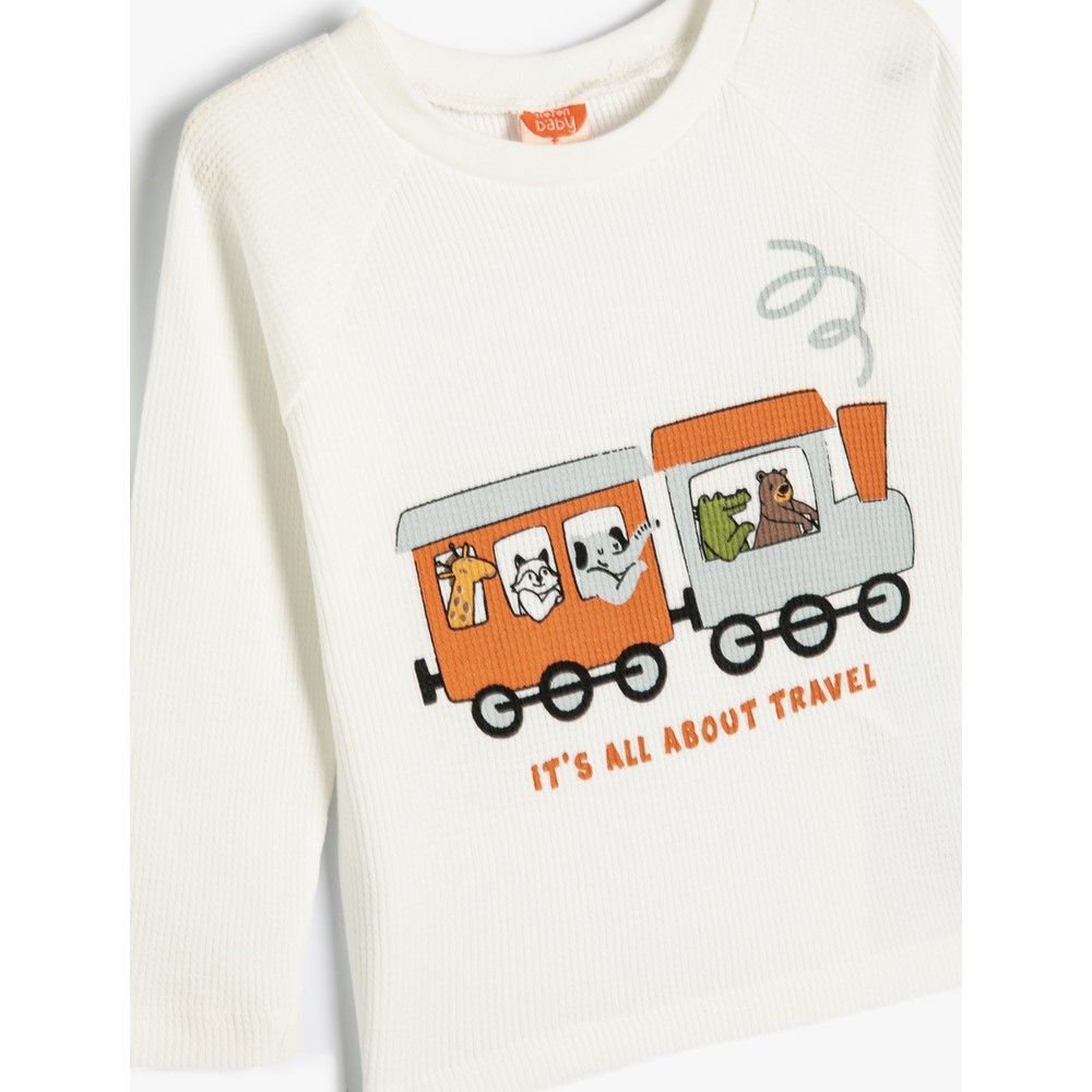 Koton Kids Tren Sweatshirt Beyaz