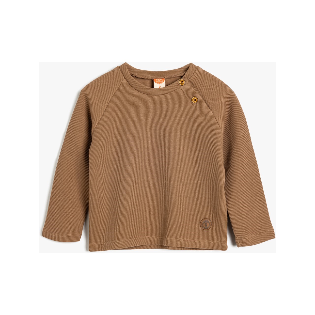 Koton Kids Düğmeli Sweatshirt Kahverengi