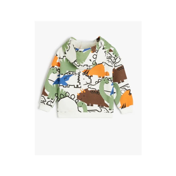 Koton Kids Desenli Sweatshirt Ekru