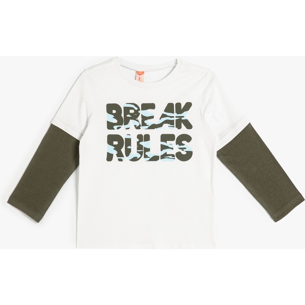 Koton Kids Break Rules Sweatshirt Beyaz