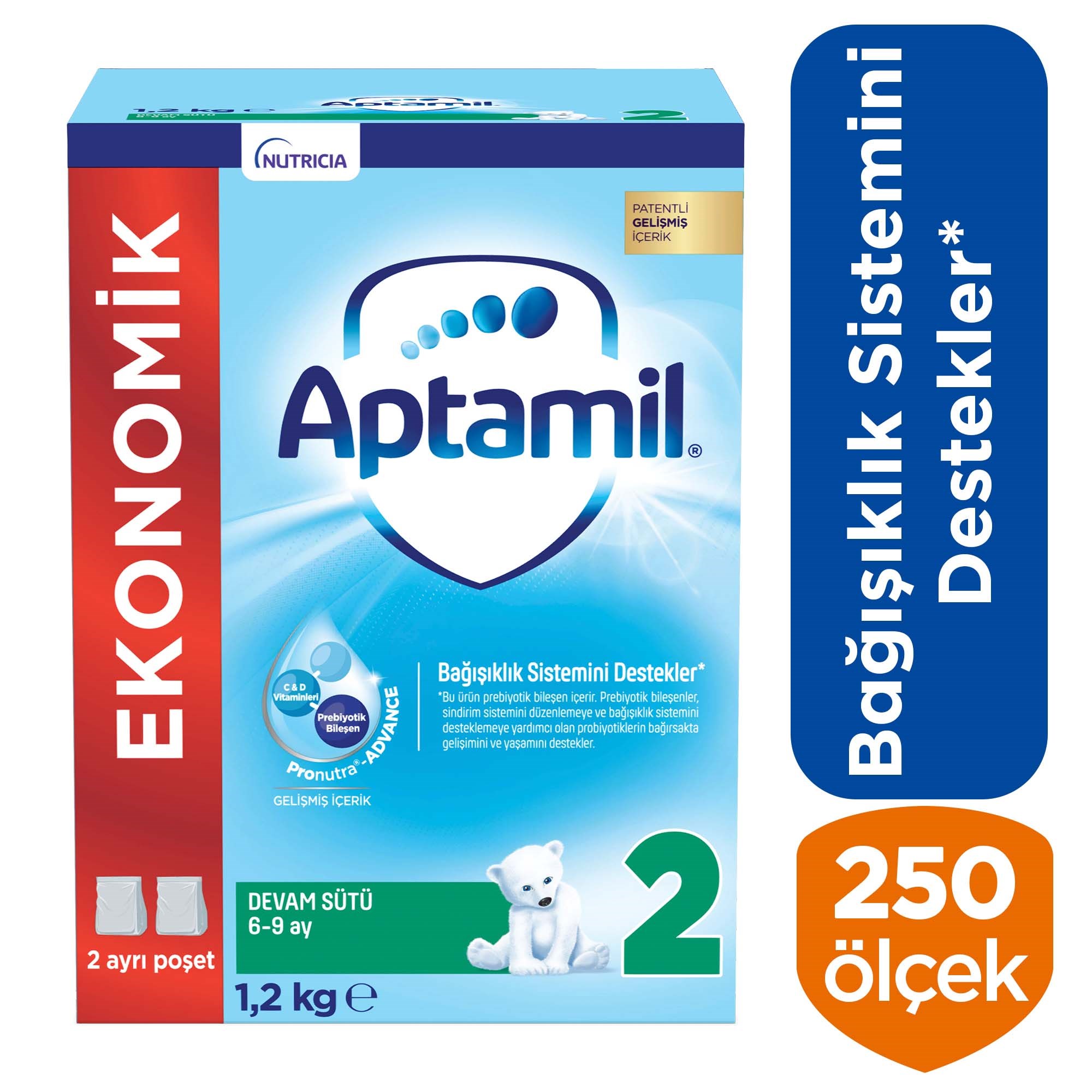 Milupa Aptamil 2 Devam Sütü 1200 gr 