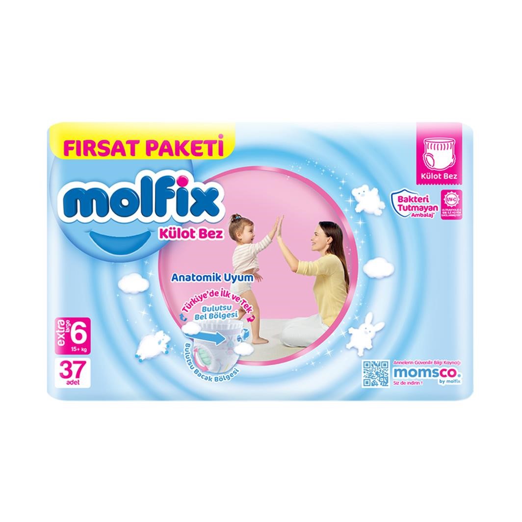 Molfix Külot Bez Fırsat Paketi Extra Large (6 Beden) 37 Adet 