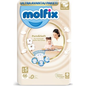 Molfix Pure&Soft Ultra Avantaj Paketi Junior (5 Beden) 66 Adet