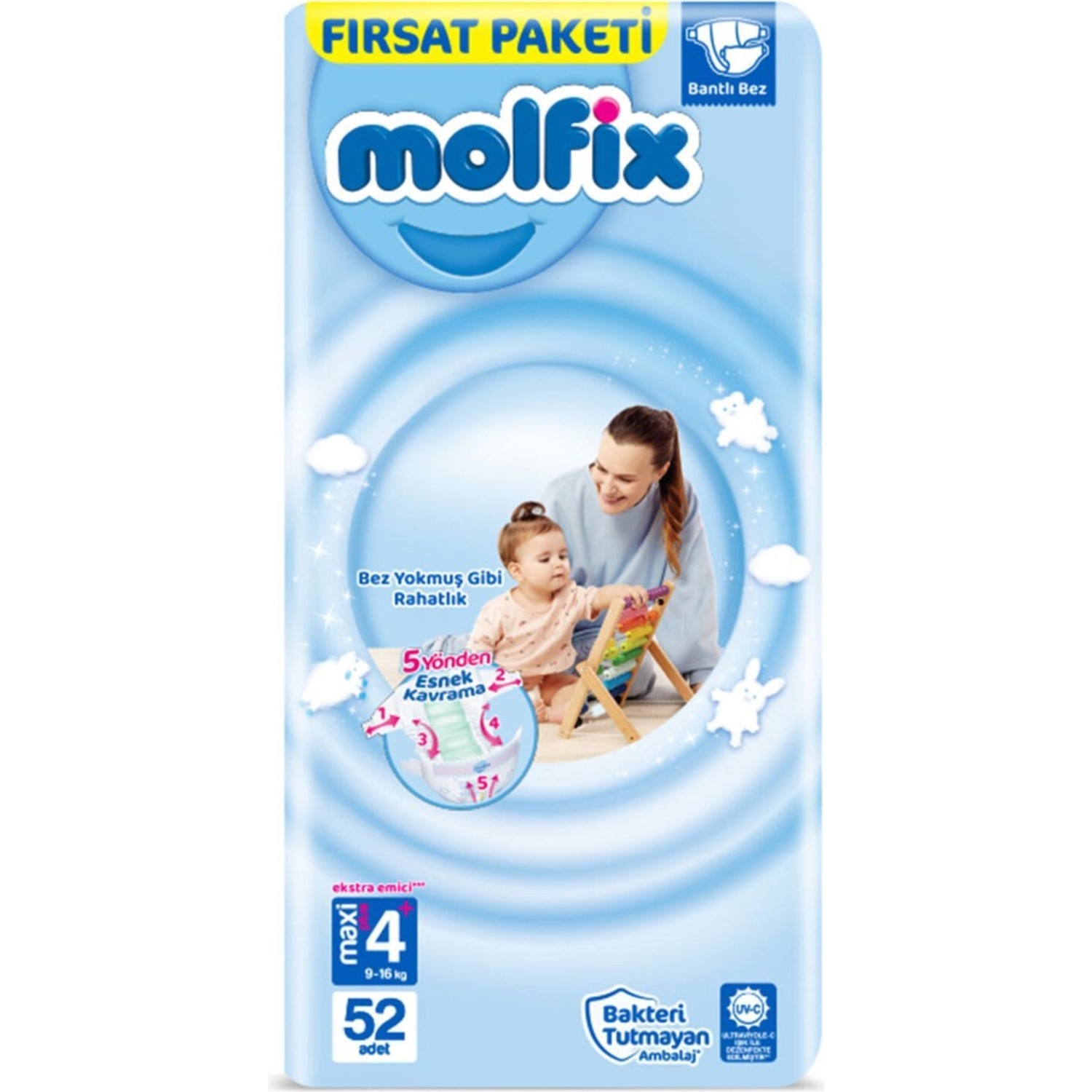 Molfix 3D Fırsat Paketi Maxi Plus (4+ Beden) 52 Adet 