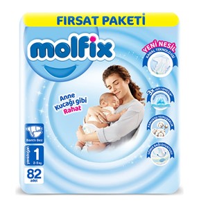 Molfix 3D Fırsat Paketi Yenidoğan (1 Beden) 82 Adet