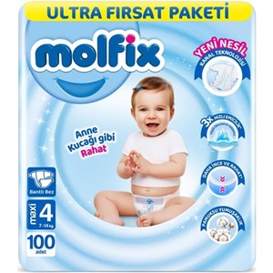 Molfix 3D Ultra Fırsat Paketi Maxi (4 Beden) 100 Adet