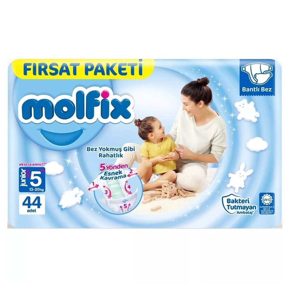 Molfix 3D Fırsat Paketi Junior Plus (5+ Beden) 44 Adet 