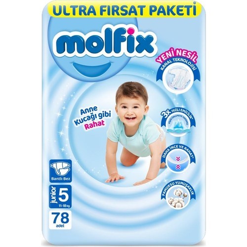 Molfix 3D Ultra Fırsat Paketi Junior (5 Beden) 78 Adet 