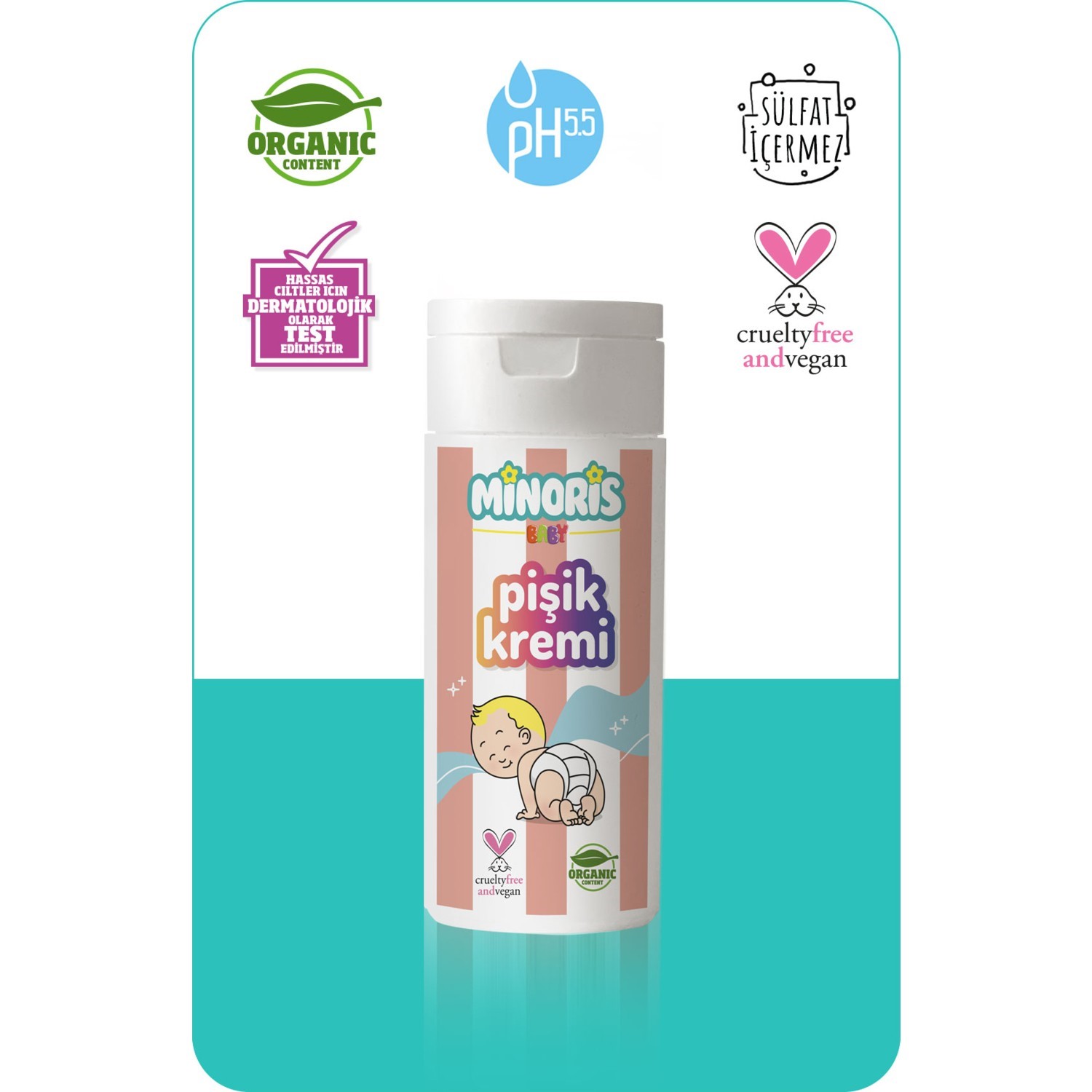 Minoris Baby Organik Pişik Kremi 55 gr 