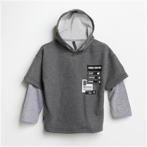 Nanica Kids Obvıous Baskılı Sweatshirt Antrasit