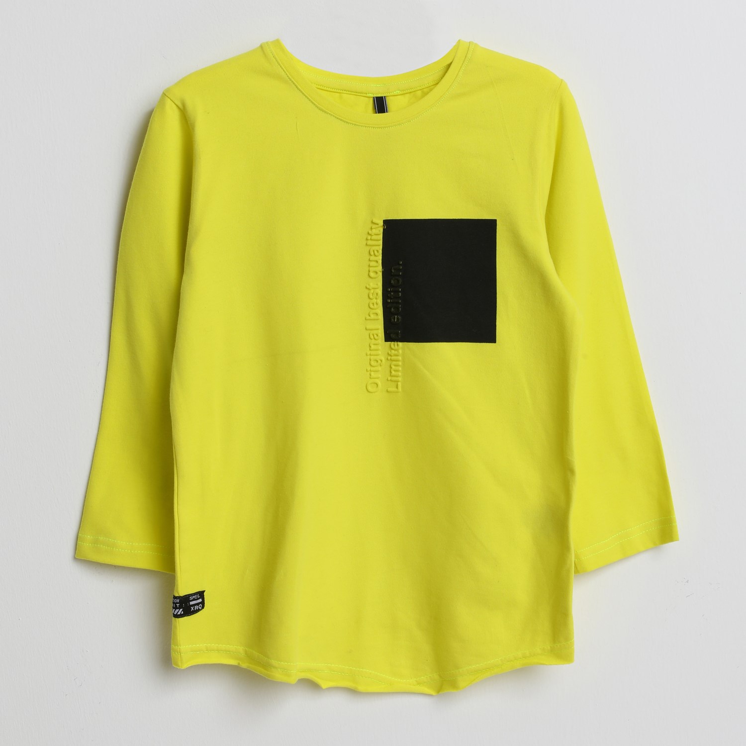 Nanica Kids Original Baskılı Sweatshirt Neon Sarı